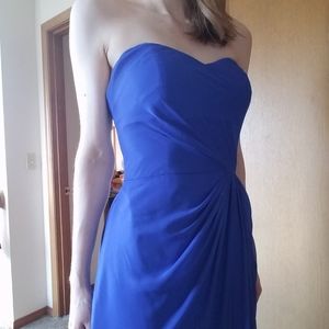 Size 6 Bill Levkoff Blue Formal Dress